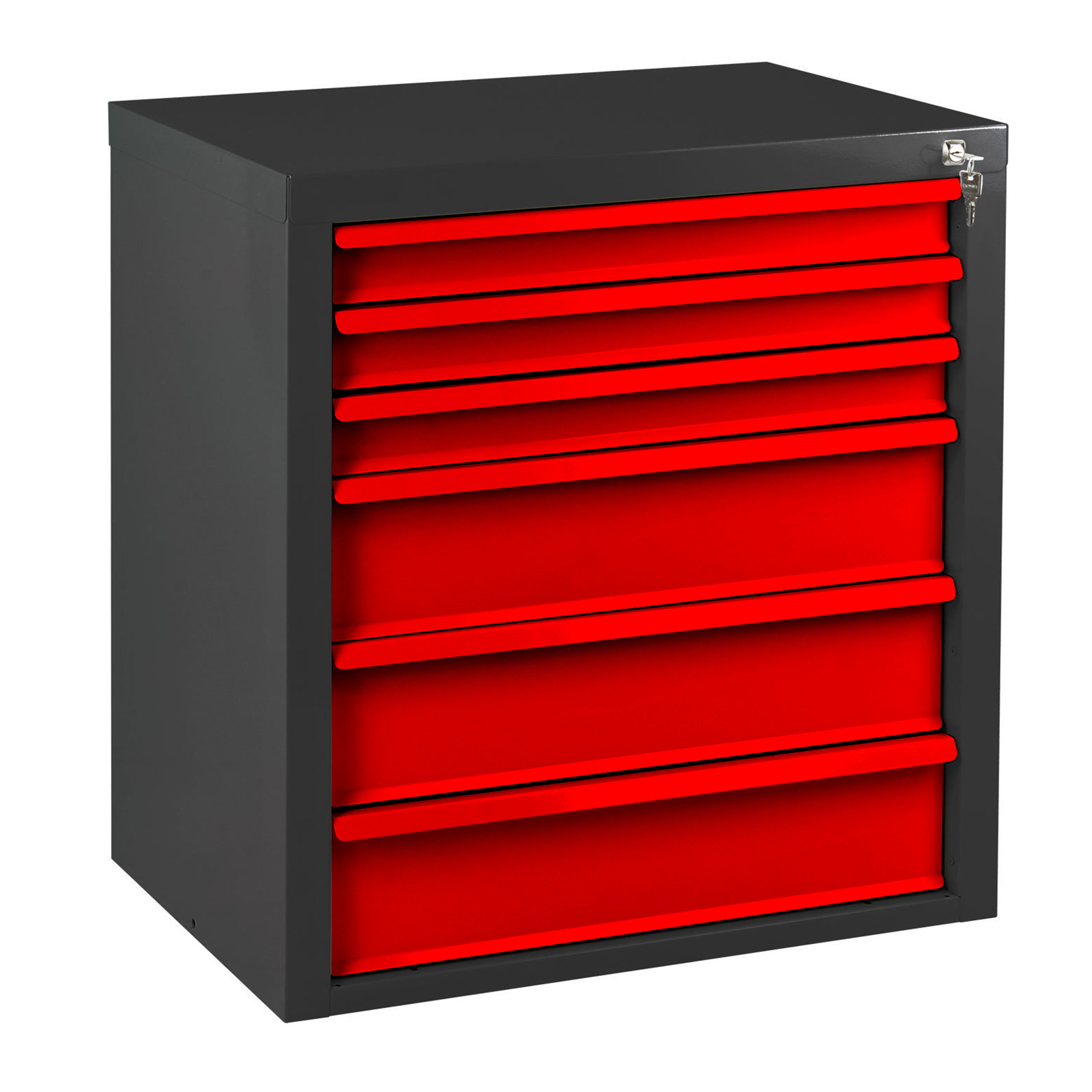 ADB Schubladenschrank TAUROX 6 Schubladen mit Vollauszug 70 x 75 cm (B x H) 5 inovatec-schubladenschrank-6-schubladen-anthrazit-verkehrsrot-1.jpg
