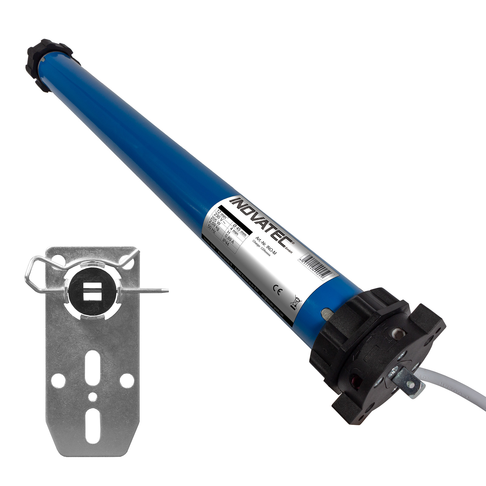 INOVATEC Rollladenmotor Set INO-M-6020 mit höhenverstellbarem Abrolllager 1 INOVATEC Rollladenmotor INO-M 10-50 Nm inkl. SW60 Adapter + Abrolllager -1.jpg