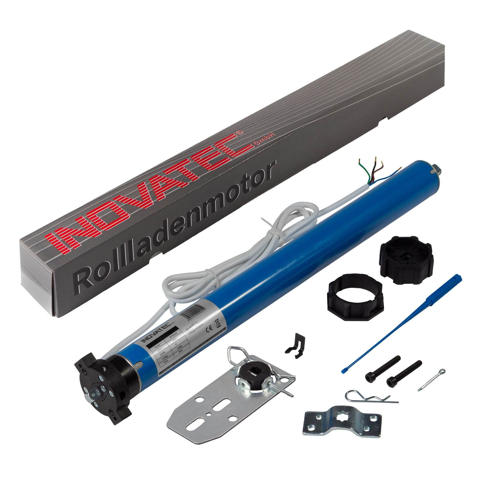 INOVATEC Rollladenmotor Set INO-M-6020 mit höhenverstellbarem Abrolllager 2 INOVATEC Rollladenmotor INO-M 10-50 Nm inkl. SW60 Adapter + Abrolllager -2.jpg