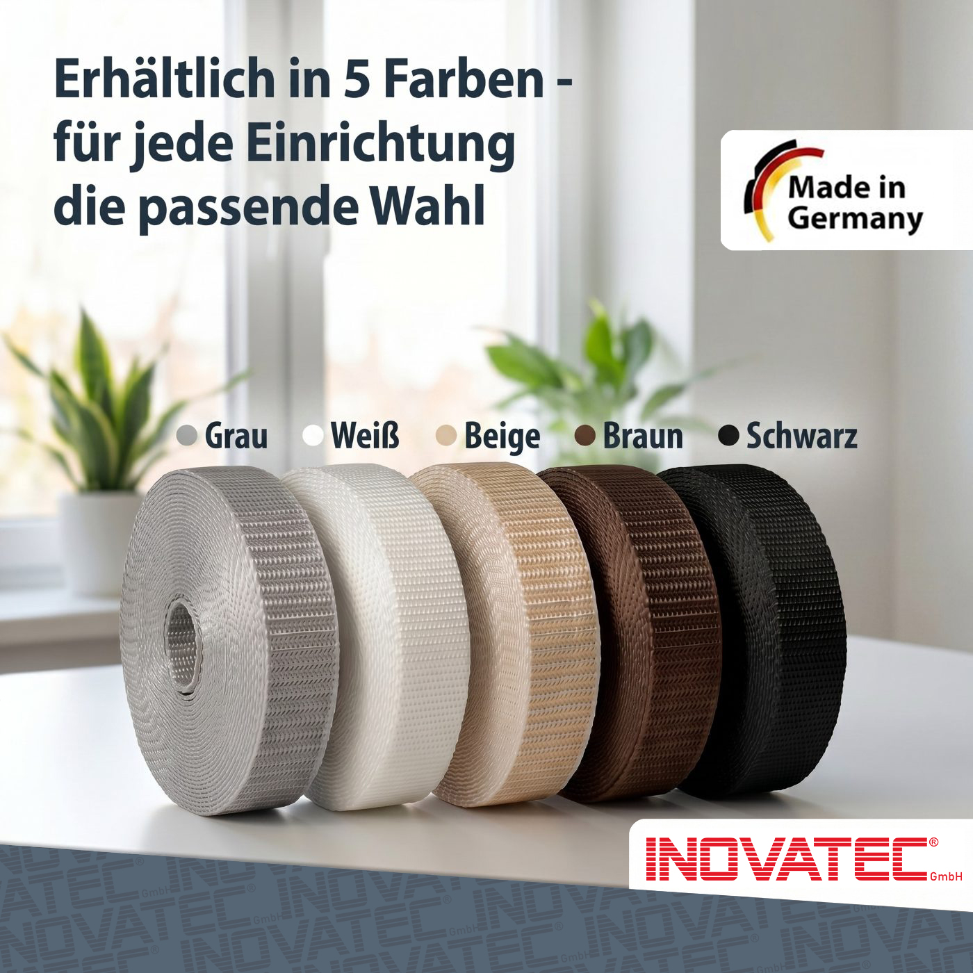 INOVATEC 50 m Rollladen Gurtband Mini 14 mm in verschiedenen Farben 5 inovatec-rollladengurt-maxi-23mm-50m-farben.jpg