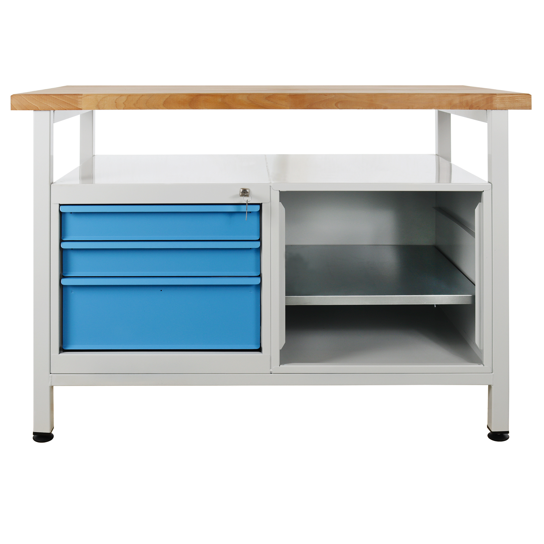 ADB Werkbank Werktisch mit 3 Schubladen und ein Regalteil 1200x600x840 mm 1 inovatec-werkbank-mit-3-schubladen-und-1-regalteil.jpg