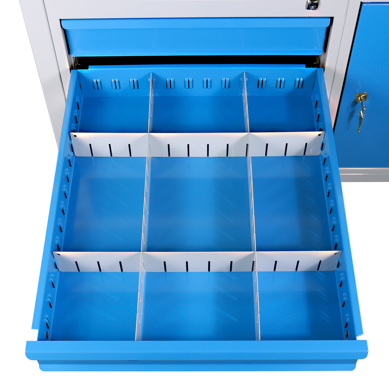 ADB Werkbank Werktisch mit 3 Schubladen und ein Regalteil 1200x600x840 mm 4 inovatec-werkbank-mit-3-schubladen-und-1-regalteil-4.jpg