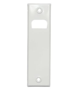 Deckplatte aus Metall für Einlass-Gurtwickle in weiß, Abdeckplatte