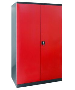 ADB Stahlschrank XXL mit 4 Fachböden (BxHxT) 1100 x 1920 x 580 mm 5 inovatec-stahlschrank-xxl-1100x1920x580mm-anthrazitgrau-feuerrot-1.jpg